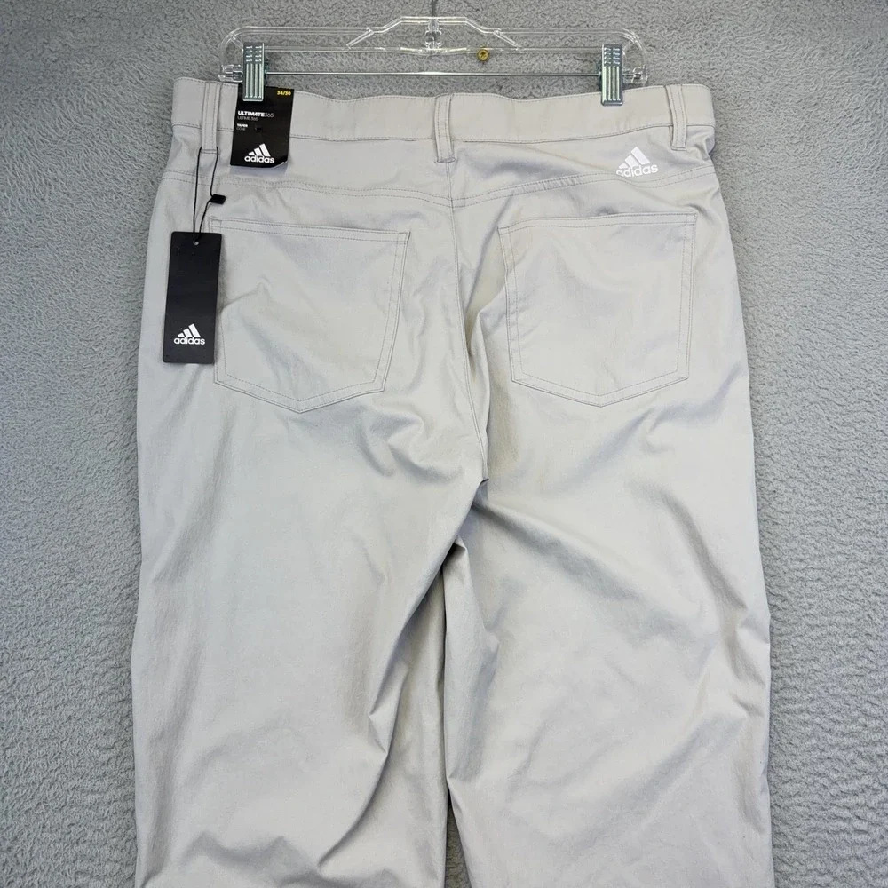 Adidas Pants Mens 34x30 Gray Ultimate365 5 Pocket Taper Golf Stretch Chino